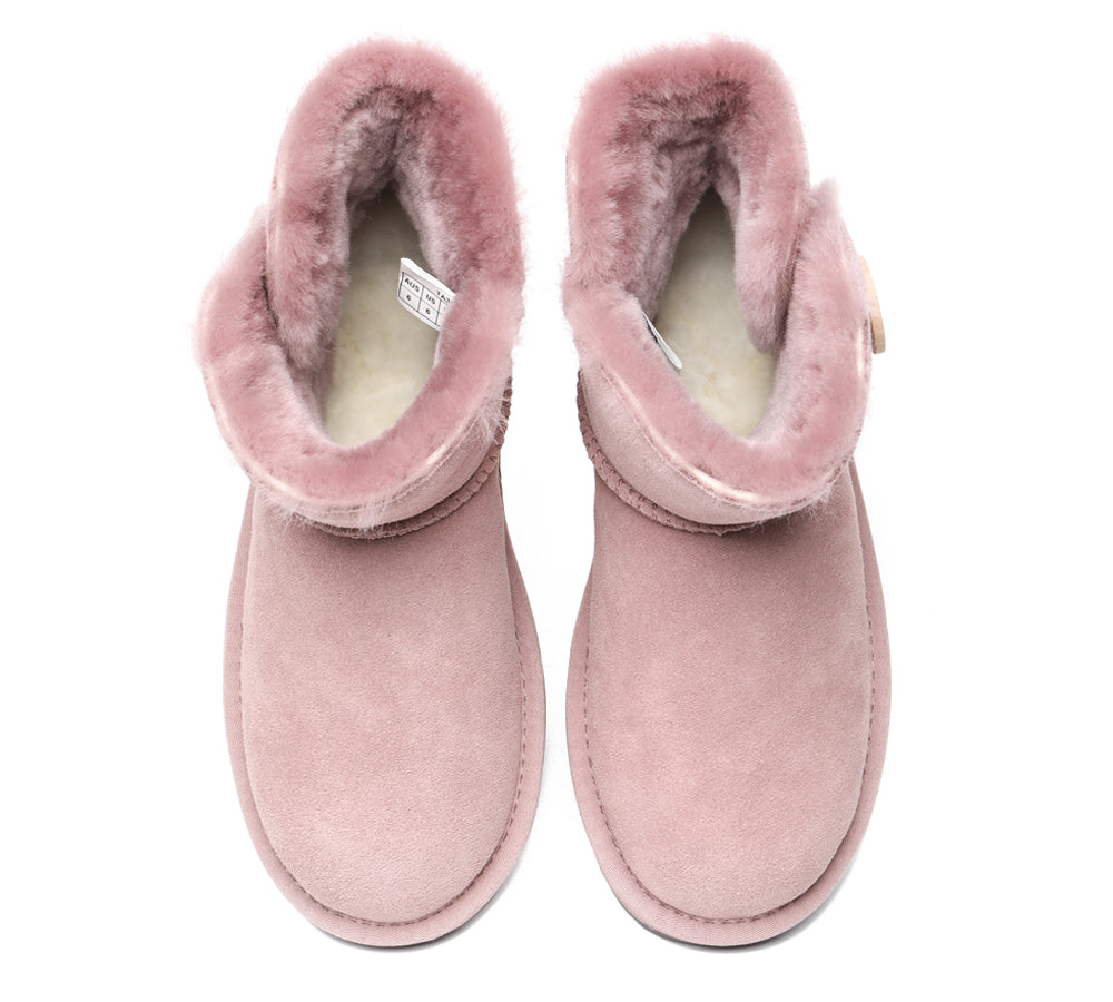 UGG Boots - Premium Australian Sheepskin Boots Unisex Mini Button Plus