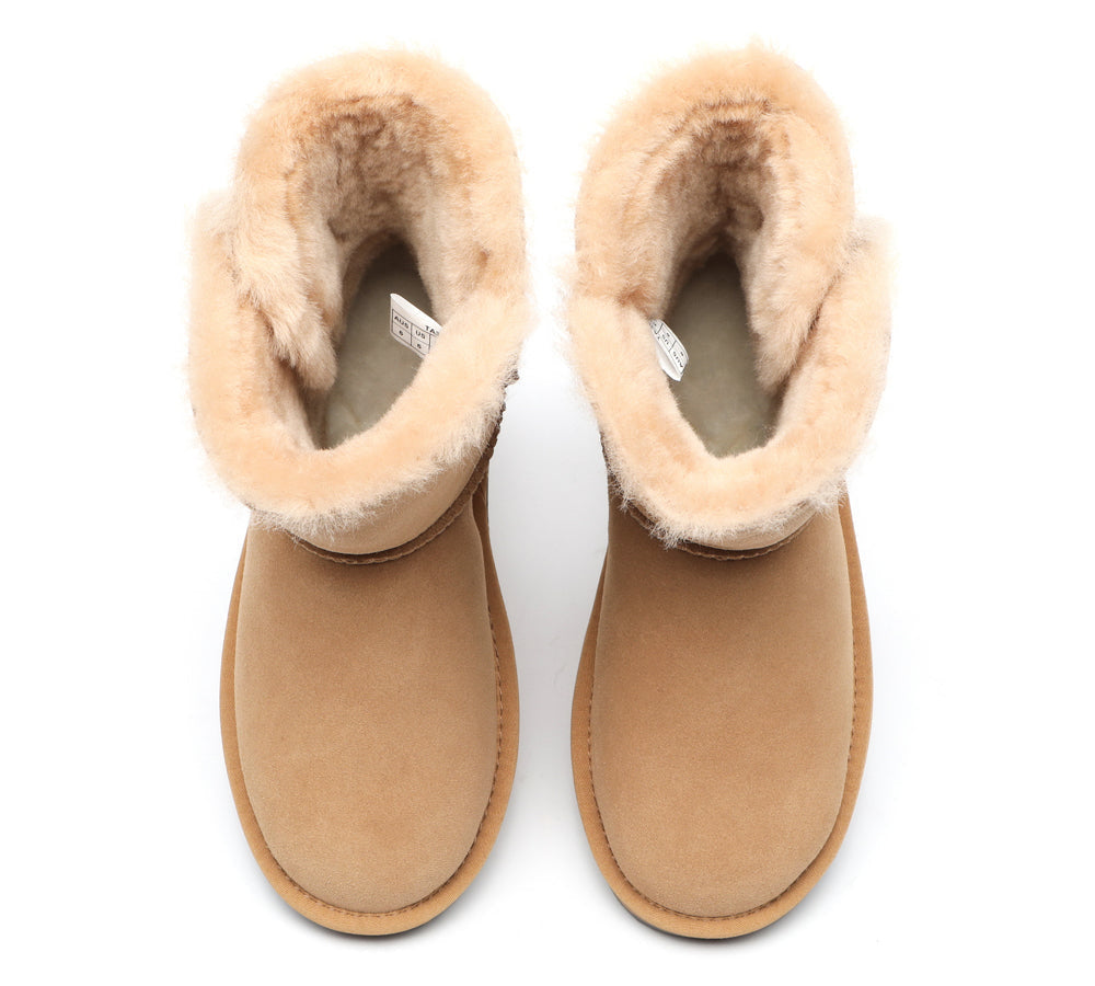 UGG Boots - Premium Australian Sheepskin Boots Unisex Short Button Plus