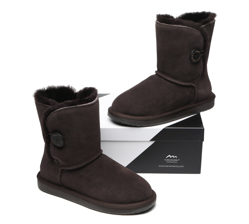 UGG Boots - Premium Australian Sheepskin Boots Unisex Short Button Plus