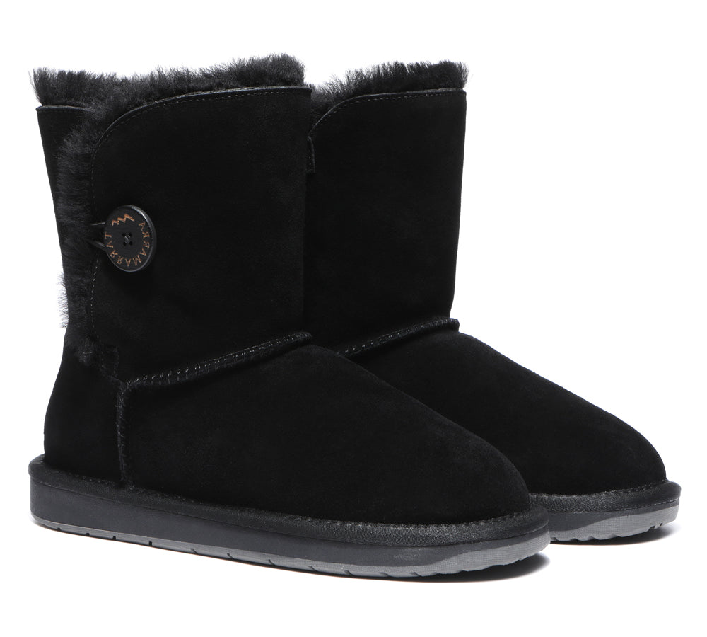 UGG Boots - Premium Australian Sheepskin Boots Unisex Short Button Plus