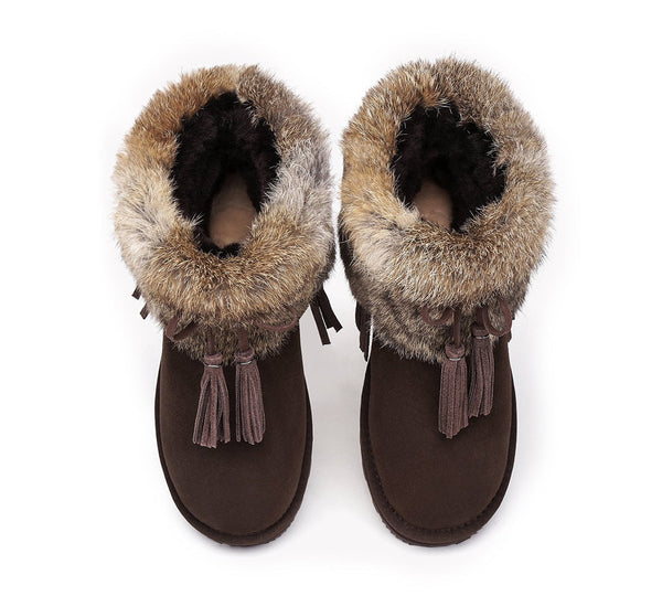 UGG Boots - Sheepskin Ankle Fur Top Women Boots Urban Foxy