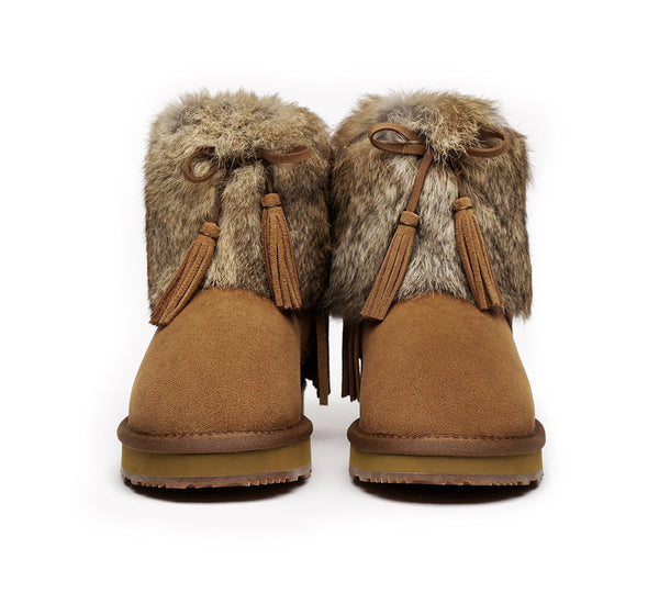 UGG Boots - Sheepskin Ankle Fur Top Women Boots Urban Foxy