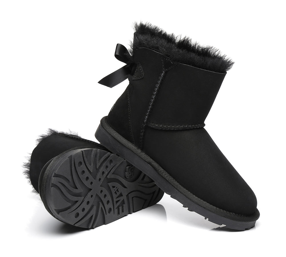 UGG Boots - Sheepskin Mini Back Single Bow Women Boots