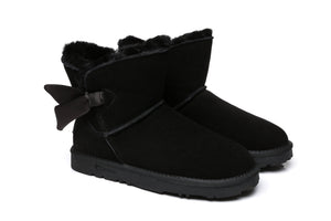 UGG Boots - Sheepskin Single Bow Boots Women Ember