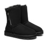 UGG Boots - Sheepskin Zipper Short Women Boots Zipporah