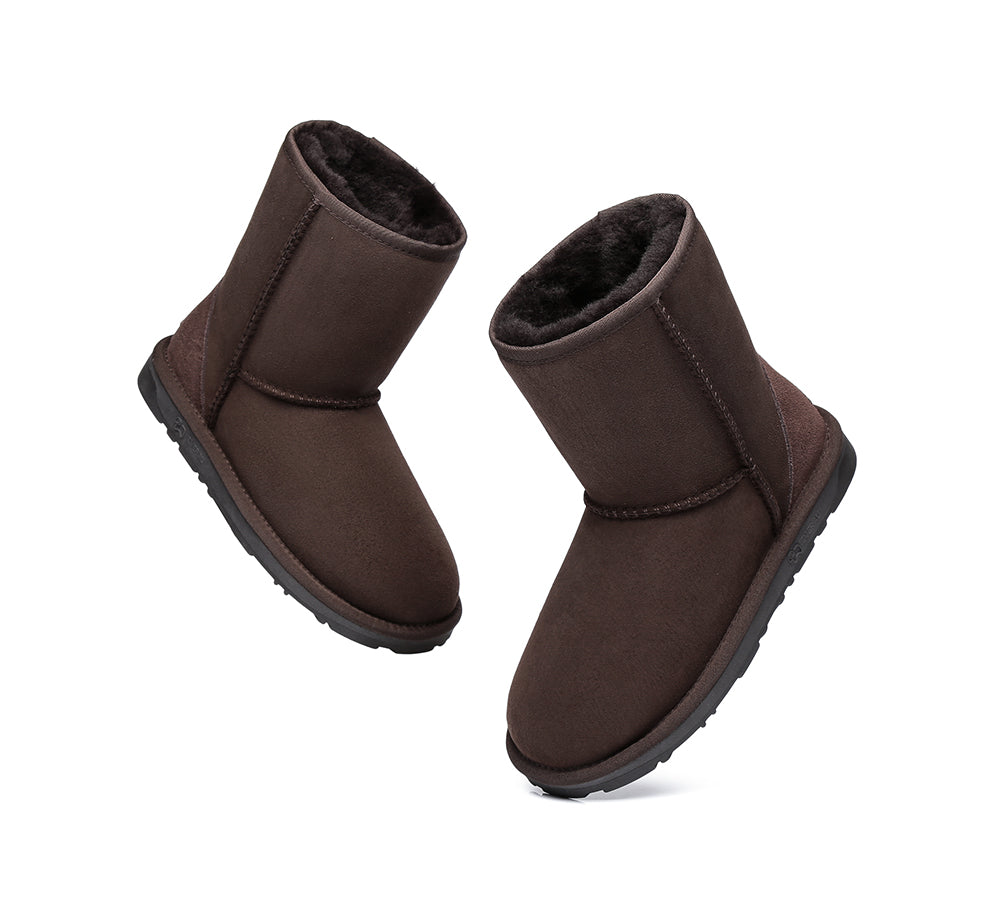 EVERAU® UGG Boots Australian Sheepskin Wool Short Classic Boots - UGG Boots - Chocolate - AU Ladies 10 / AU Men 8 / EU 41 - Uggoutlet