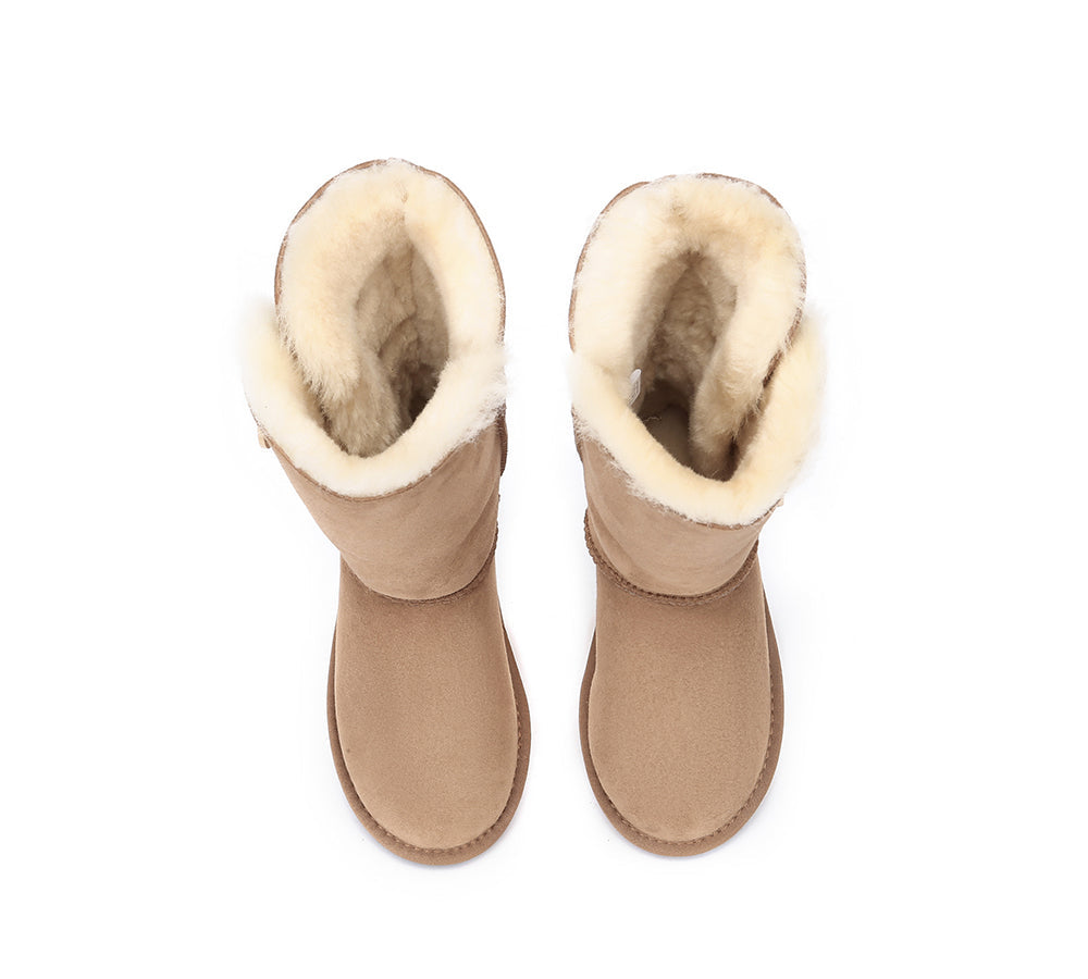 UGG Boots - UGG Boots Australia Double Face Sheepskin Tall Triple Button Boots