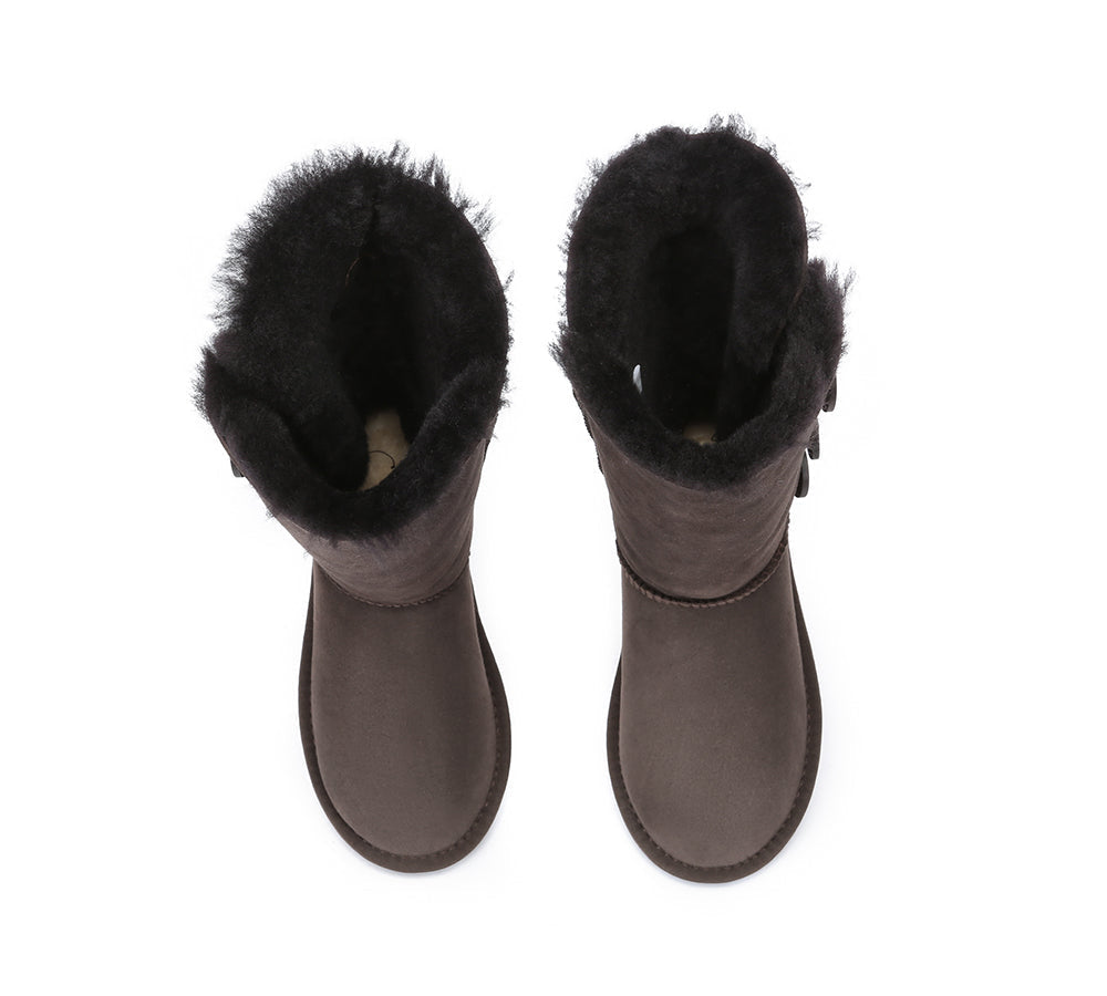 UGG Boots - UGG Boots Australia Double Face Sheepskin Tall Triple Button Boots