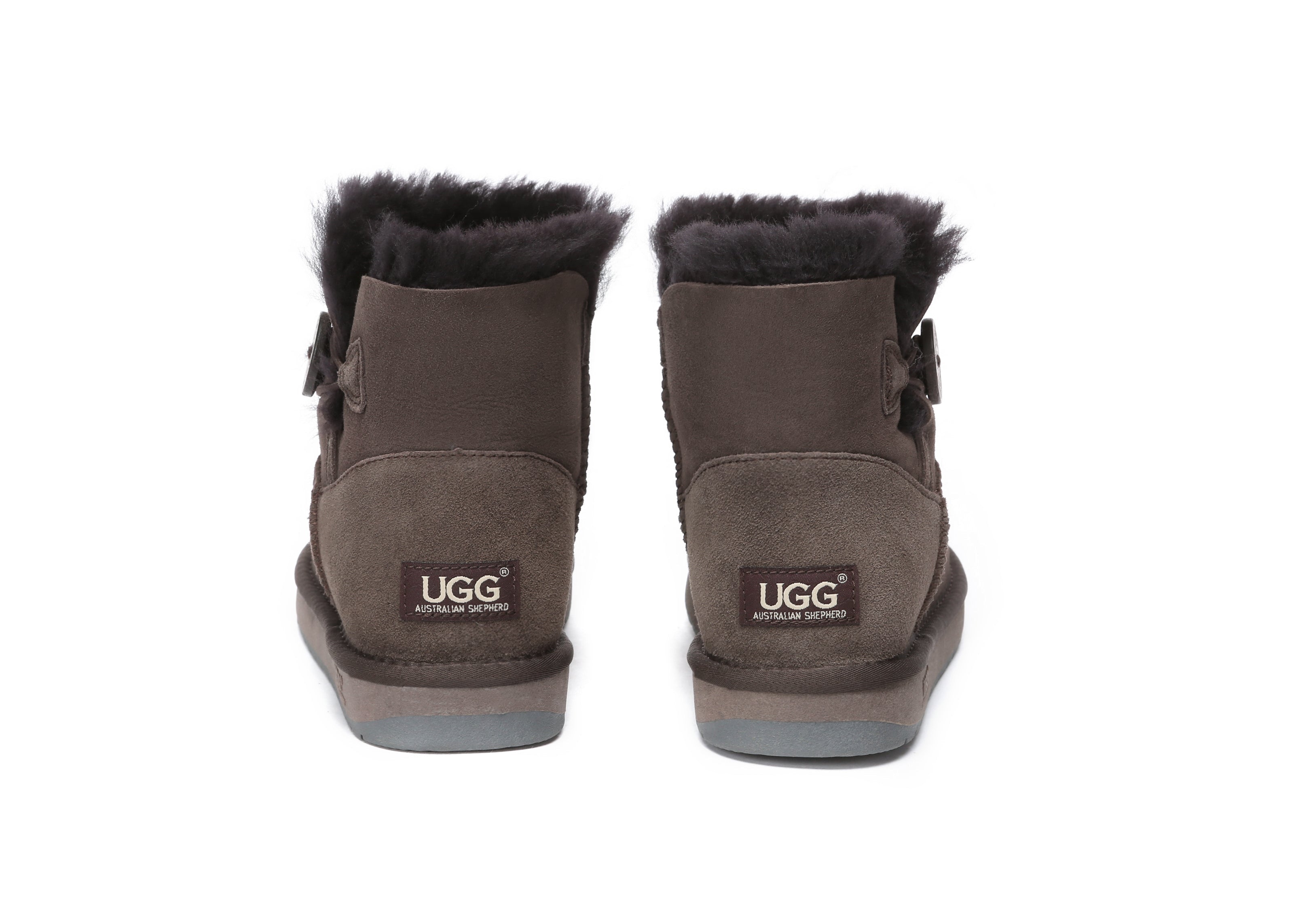 UGG Australian Shepherd® Australia Premium Double Face Sheepskin Water Resistant Mini Button Boots - UGG Boots - Chocolate - AU Ladies 10 / AU Men 8 / EU 41 - Uggoutlet