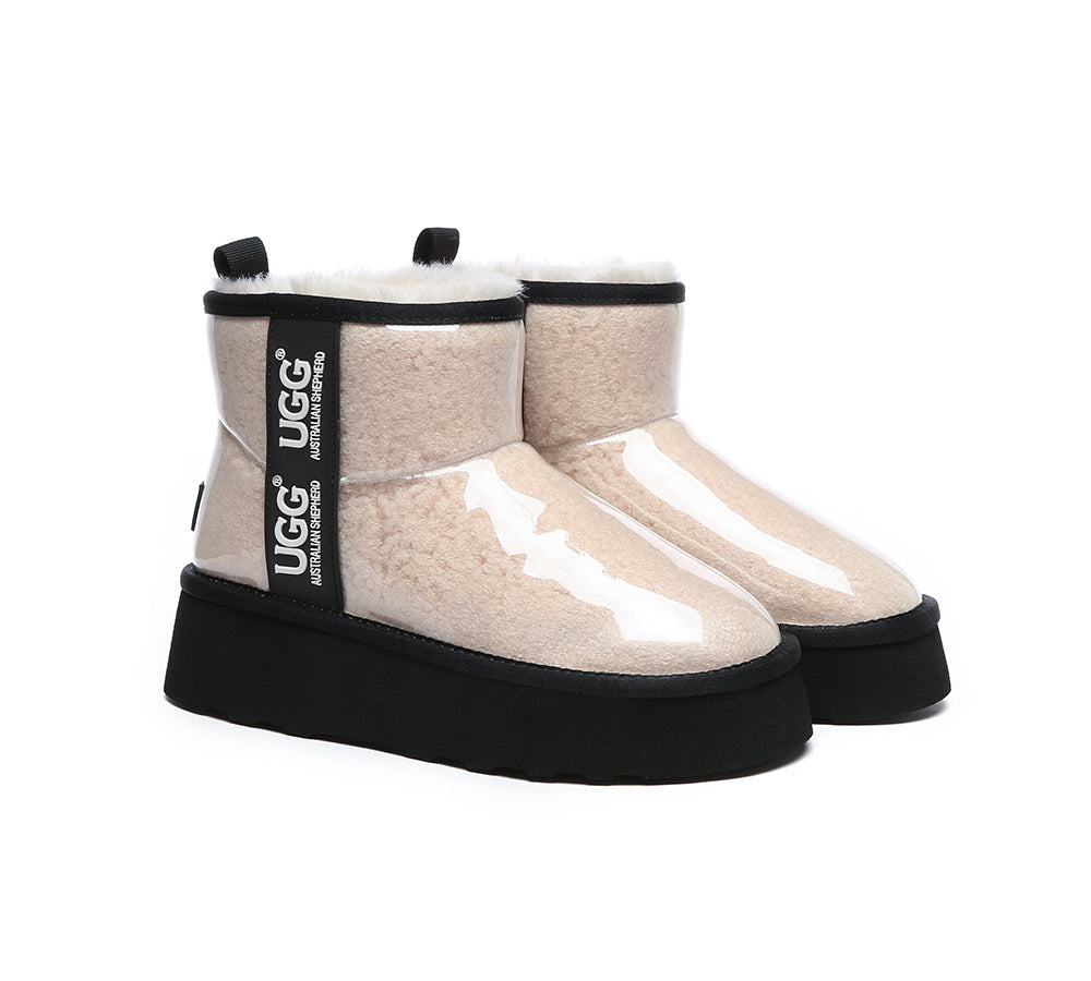 Ugg Boots Clear Waterproof And Shearling Women Coated Classic Platform Uggoutlet