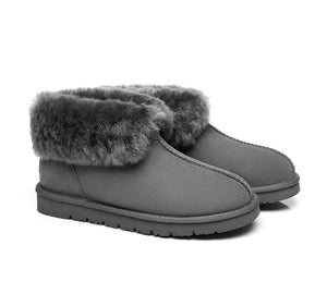 UGG Boots - UGG Slippers Mallow Double Face Sheepskin, Unisex Ankle Collar Slipper