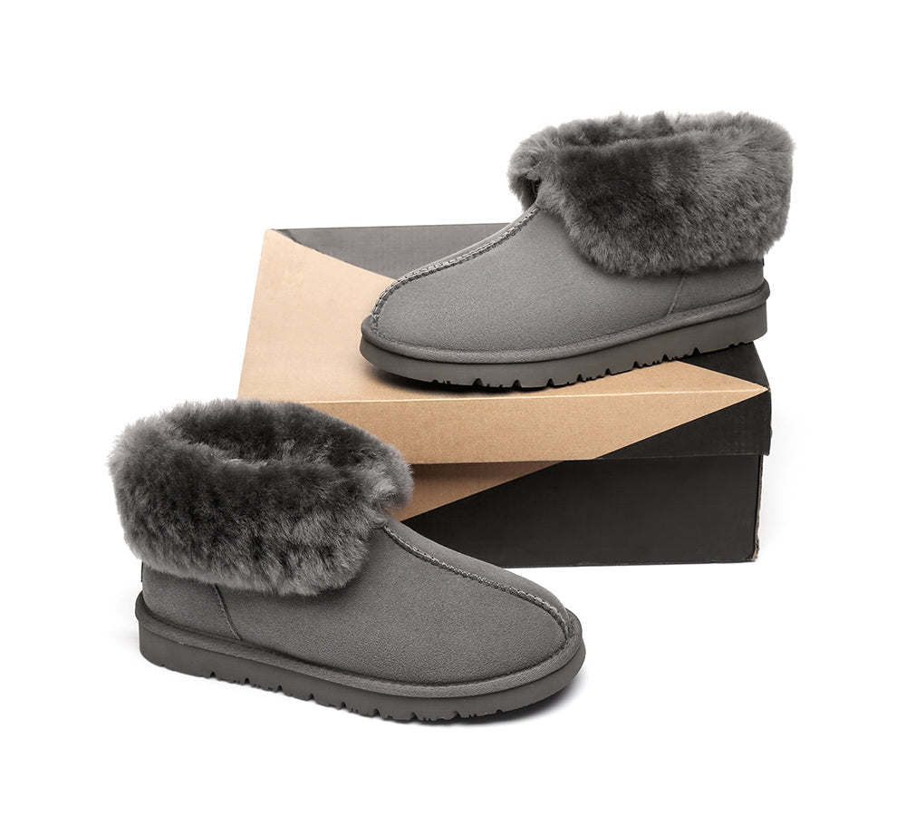 UGG Boots - UGG Slippers Mallow Double Face Sheepskin, Unisex Ankle Collar Slipper