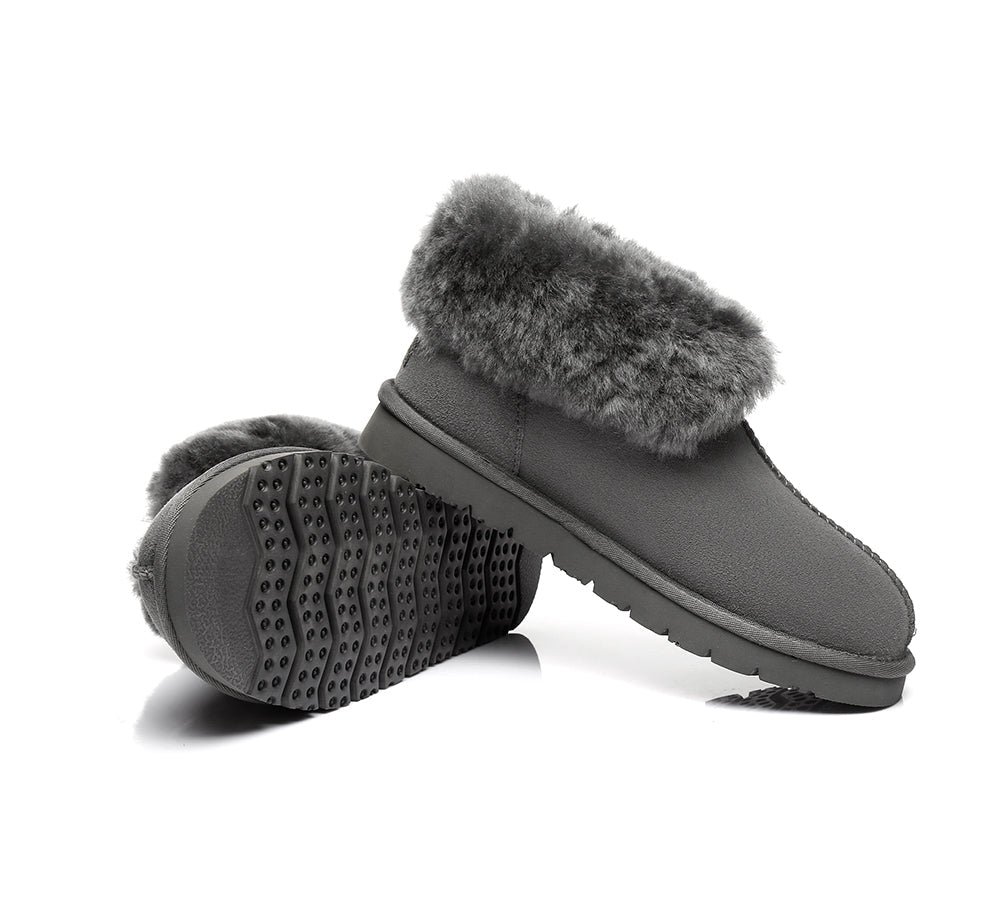 UGG Boots - UGG Slippers Mallow Double Face Sheepskin, Unisex Ankle Collar Slipper