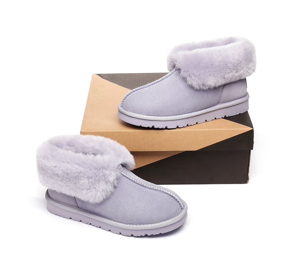 UGG Boots - UGG Slippers Mallow Double Face Sheepskin, Unisex Ankle Collar Slipper