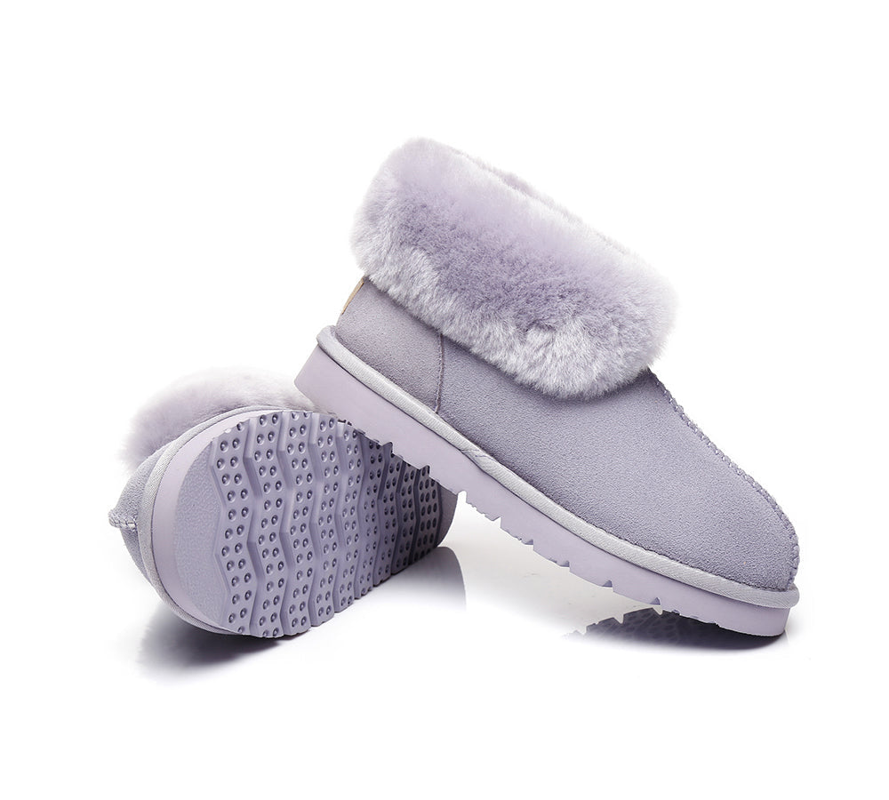 UGG Boots - UGG Slippers Mallow Double Face Sheepskin, Unisex Ankle Collar Slipper