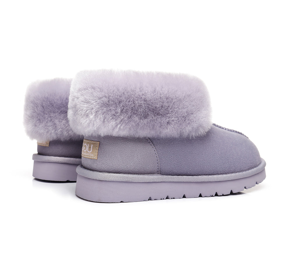 UGG Boots - UGG Slippers Mallow Double Face Sheepskin, Unisex Ankle Collar Slipper