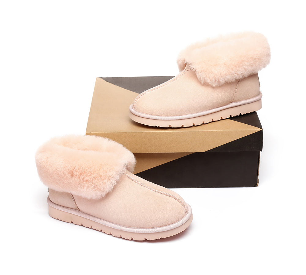 UGG Boots - UGG Slippers Mallow Double Face Sheepskin, Unisex Ankle Collar Slipper