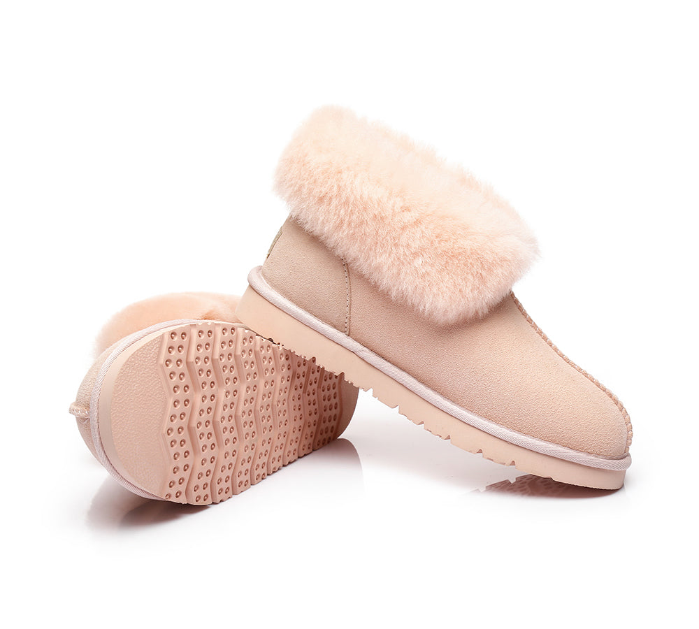 UGG Boots - UGG Slippers Mallow Double Face Sheepskin, Unisex Ankle Collar Slipper