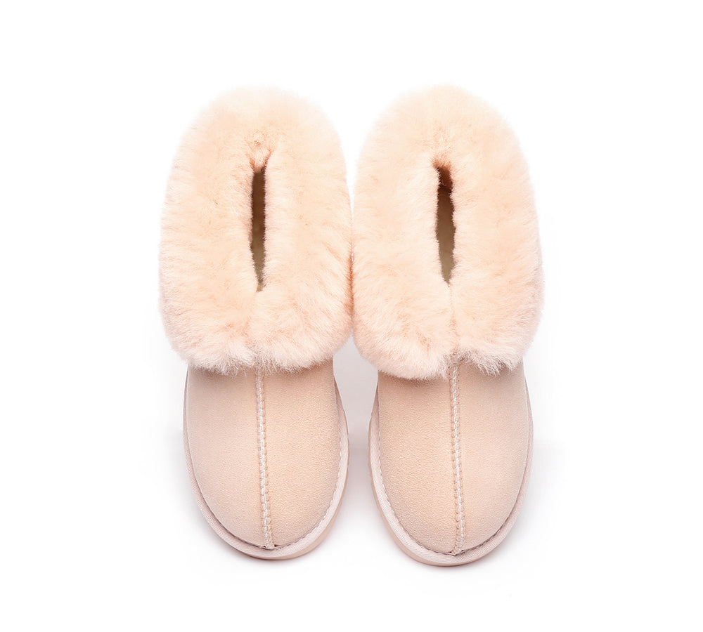 UGG Boots - UGG Slippers Mallow Double Face Sheepskin, Unisex Ankle Collar Slipper