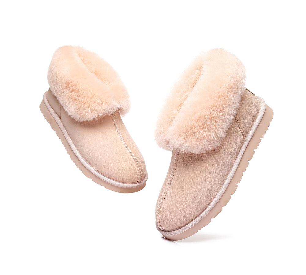 UGG Boots - UGG Slippers Mallow Double Face Sheepskin, Unisex Ankle Collar Slipper