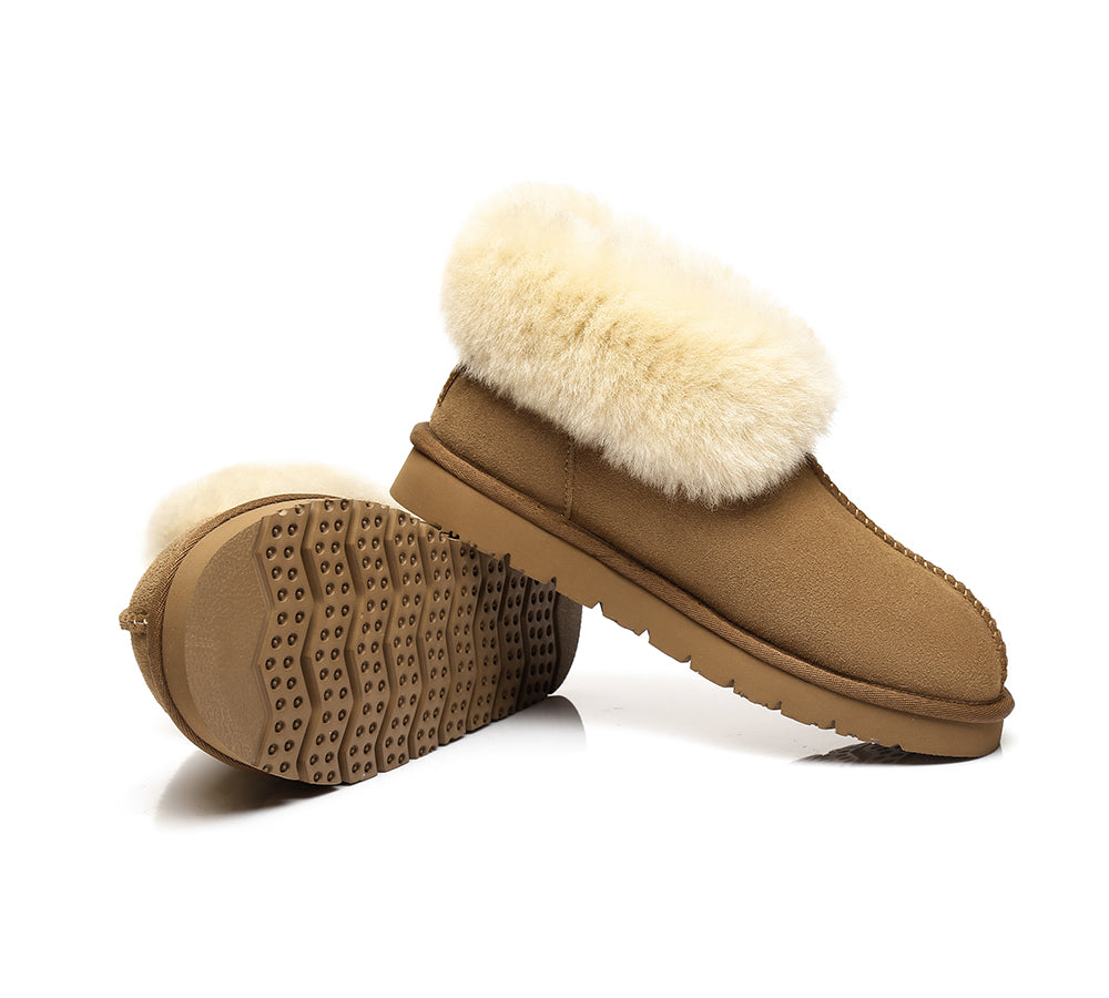 UGG Boots - UGG Slippers Mallow Double Face Sheepskin, Unisex Ankle Collar Slipper