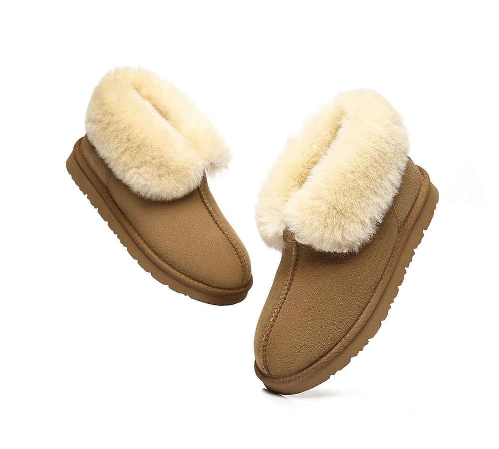 UGG Boots - UGG Slippers Mallow Double Face Sheepskin, Unisex Ankle Collar Slipper