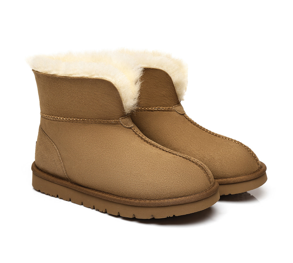 UGG Boots - UGG Slippers Mallow Double Face Sheepskin, Unisex Ankle Collar Slipper