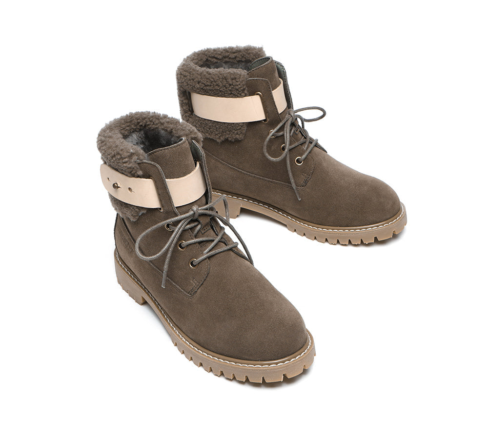 UGG Boots - UGG Women Lace Up Fashion Boots Martin