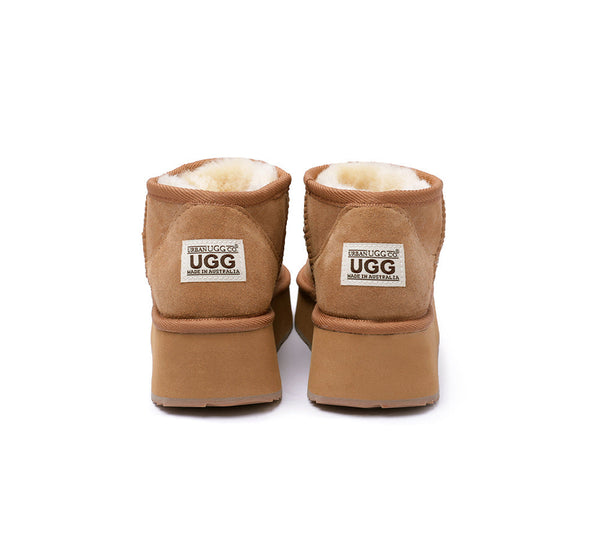 UGG Boots - Urban UGG® Australian Made Sheepskin Wool Ankle Boots Ultra Mini Platform