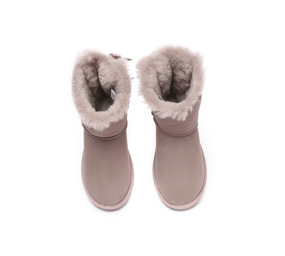 UGG Boots - Urban UGG Boots Double Faced Sheepskin Short Back Bow