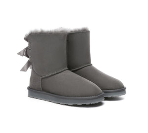 UGG Boots - Urban UGG Boots Double Faced Sheepskin Short Back Bow