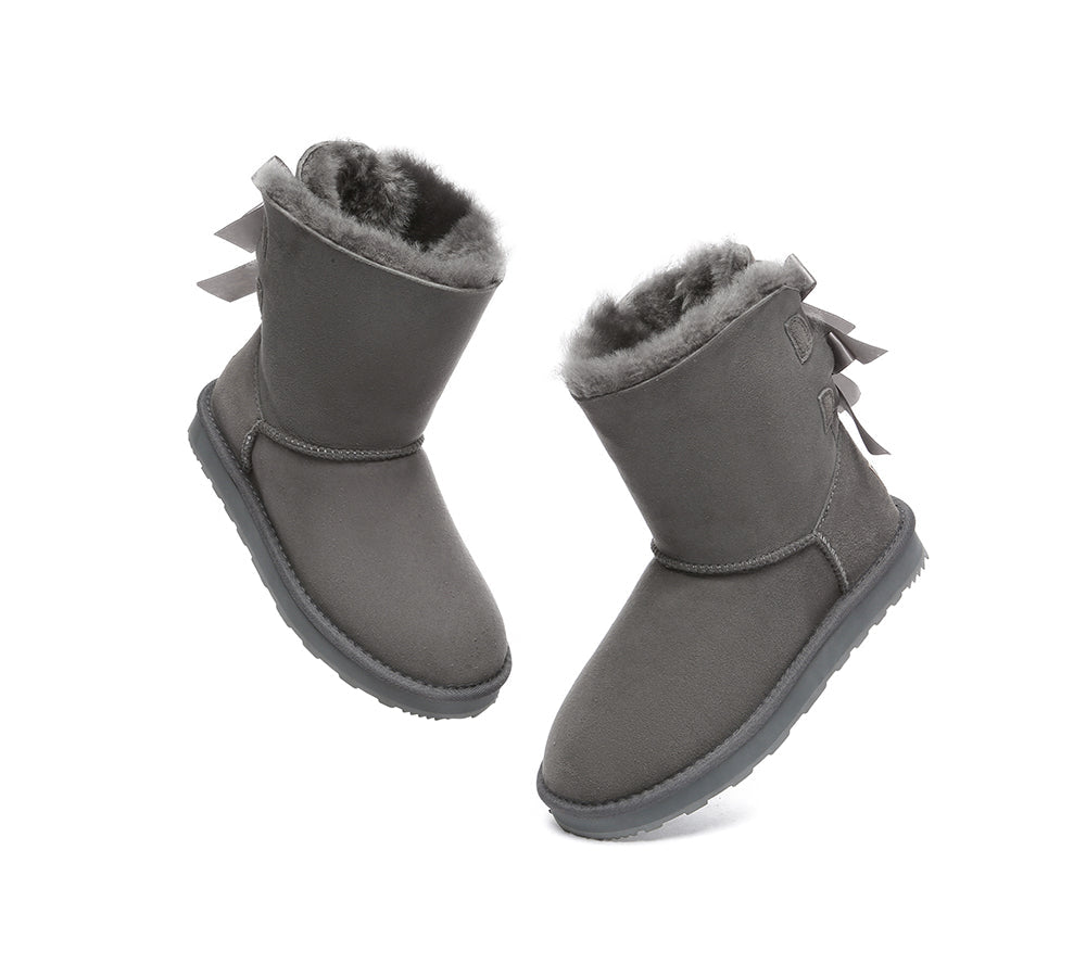 UGG Boots - Urban UGG Boots Double Faced Sheepskin Short Back Bow