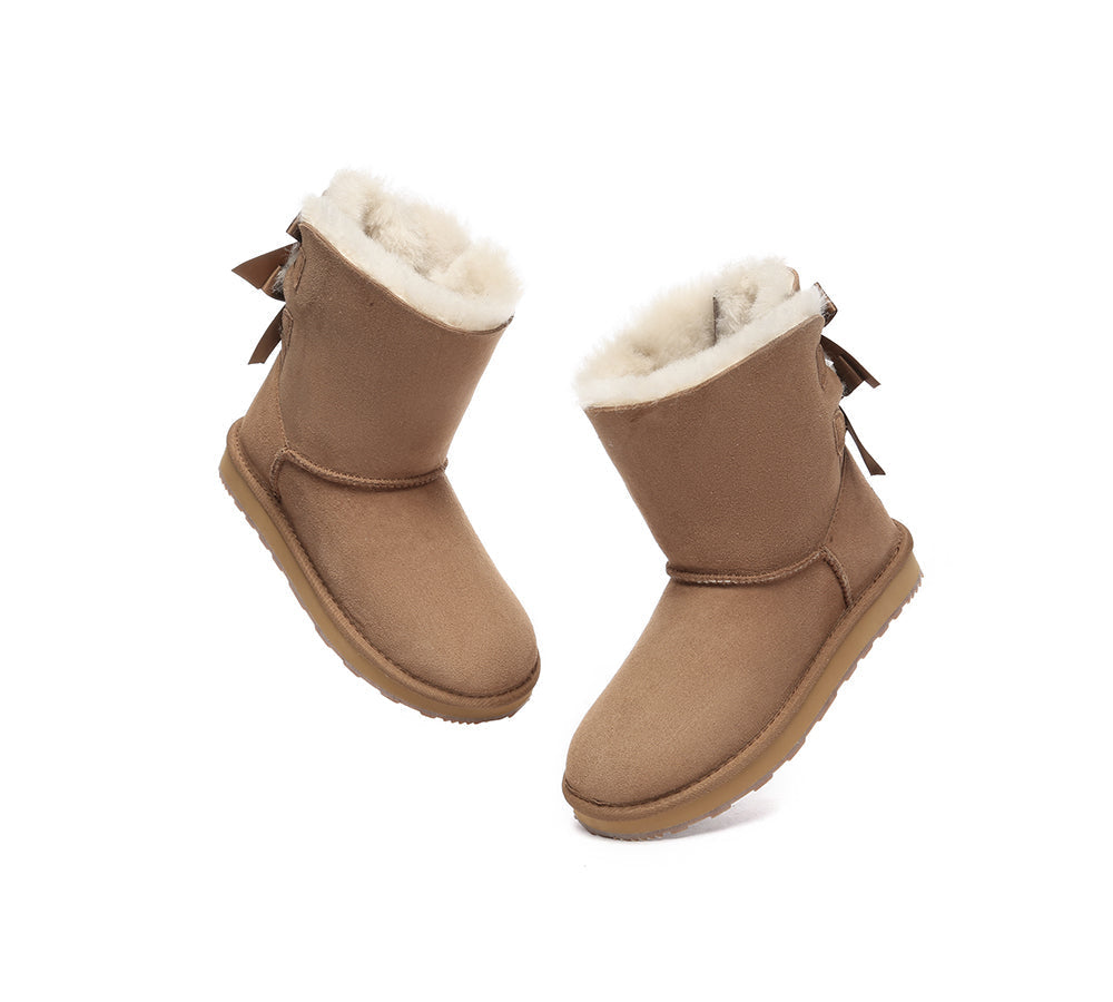 UGG Boots - Urban UGG Boots Double Faced Sheepskin Short Back Bow