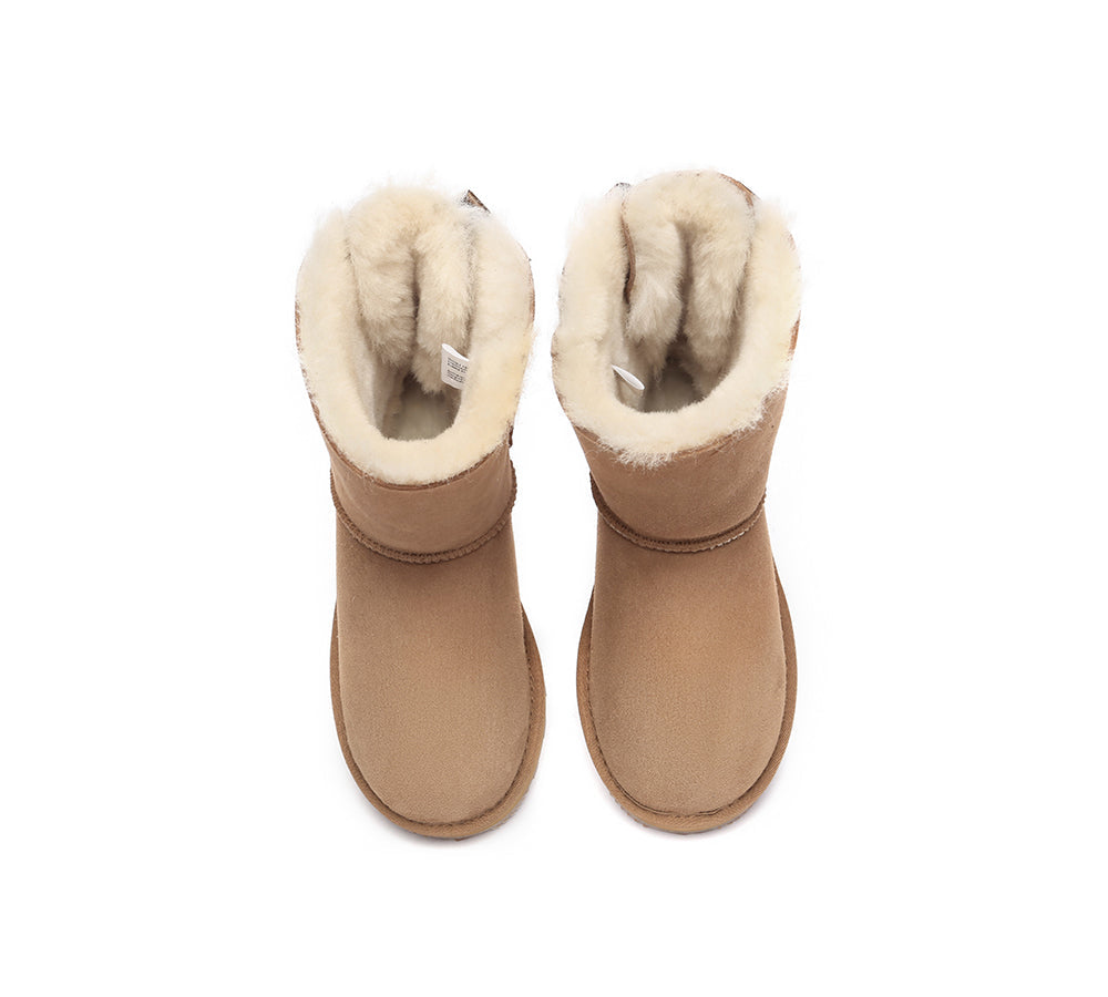 UGG Boots - Urban UGG Boots Double Faced Sheepskin Short Back Bow