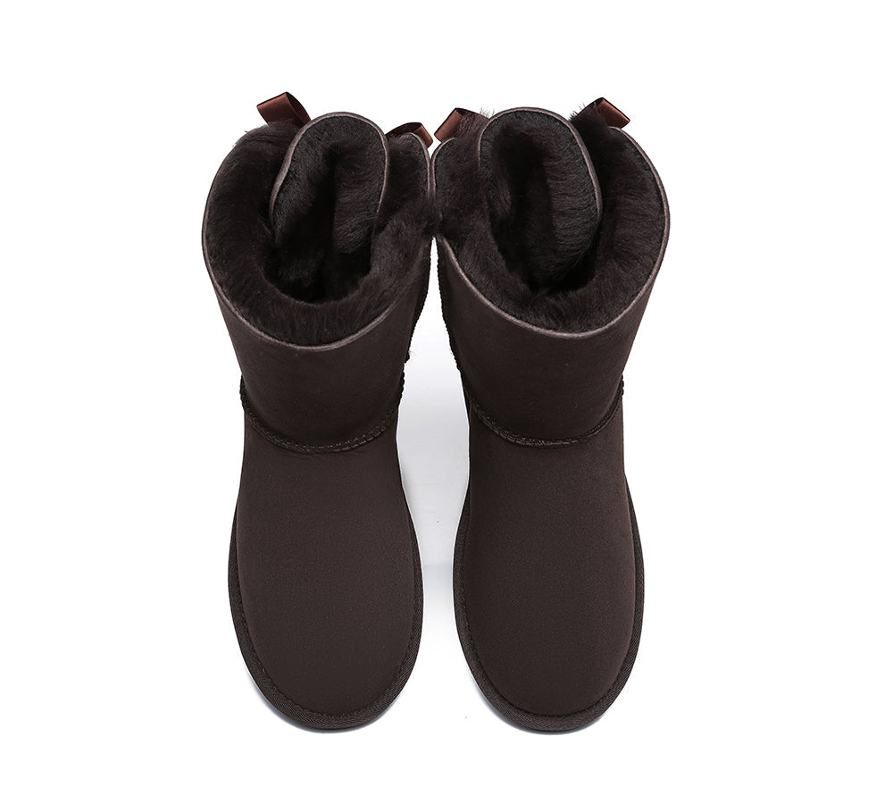 UGG Boots - Women Mini Ugg Boots With Single Back Bow