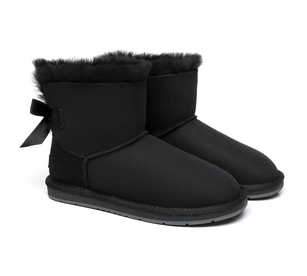 UGG Boots - Women Mini Ugg Boots With Single Back Bow