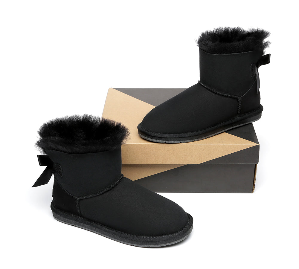 Single Back Bow Women Mini Ugg Boots Uggoutlet