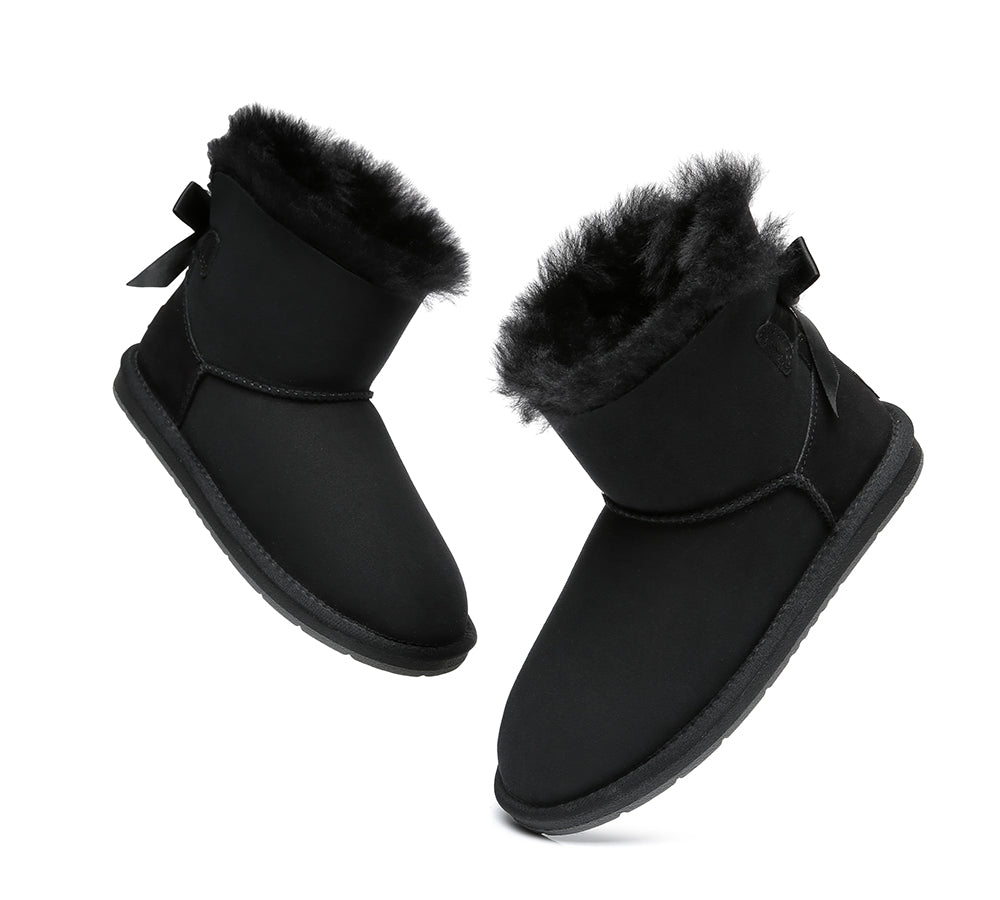 UGG Boots - Women Mini Ugg Boots With Single Back Bow