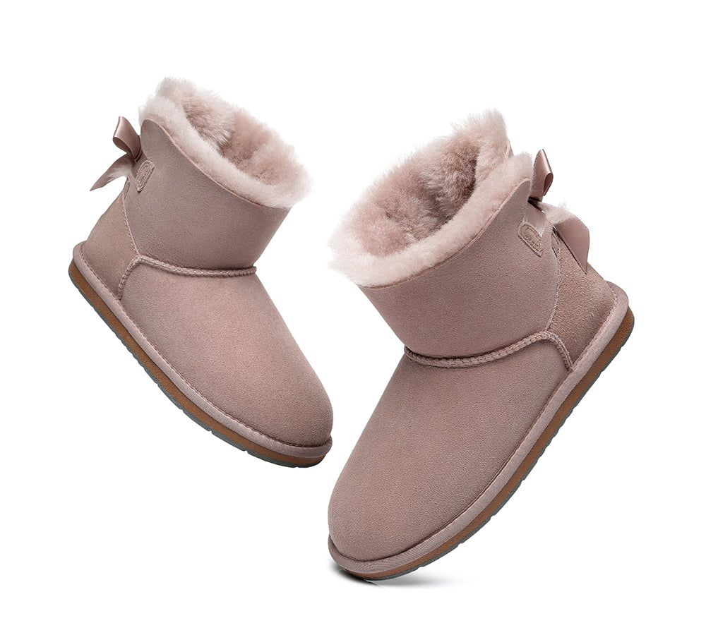 UGG Boots - Women Mini Ugg Boots With Single Back Bow