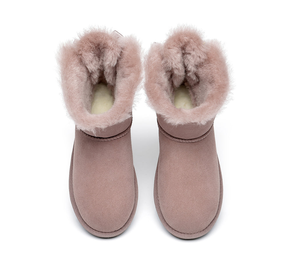 UGG Boots - Women Mini Ugg Boots With Single Back Bow