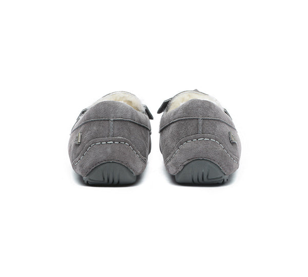 UGG Moccasins - EVERAU?? UGG Women Sheepskin Wool Bow Ankle Slippers Woven Moccasins