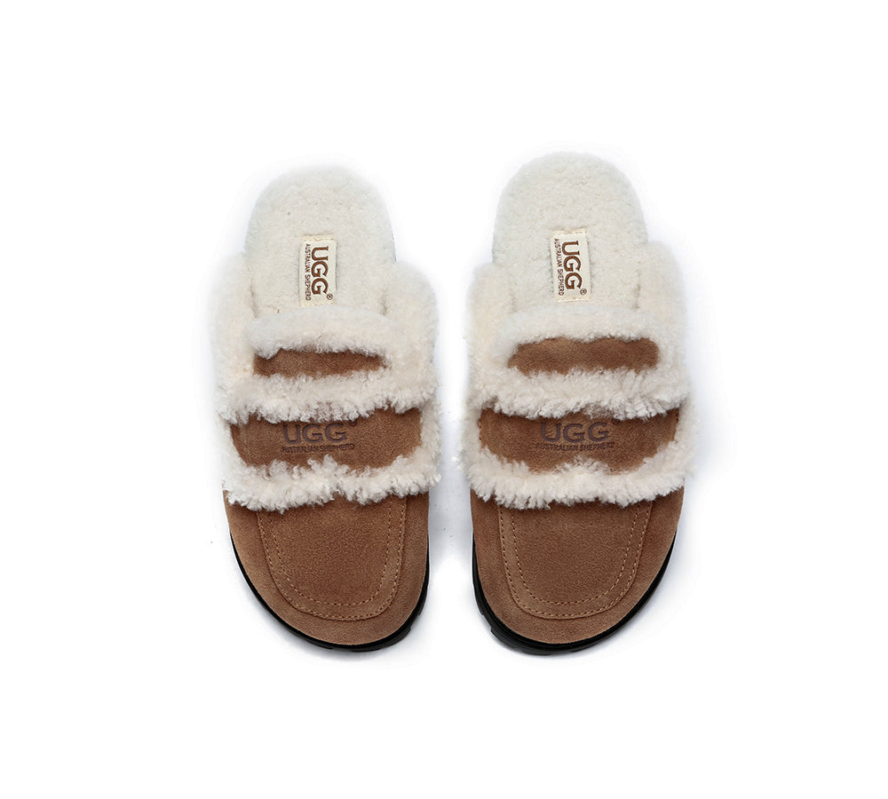 UGG Slipper - UGG Slipper Sheepskin Wool Shearling Lined Remi