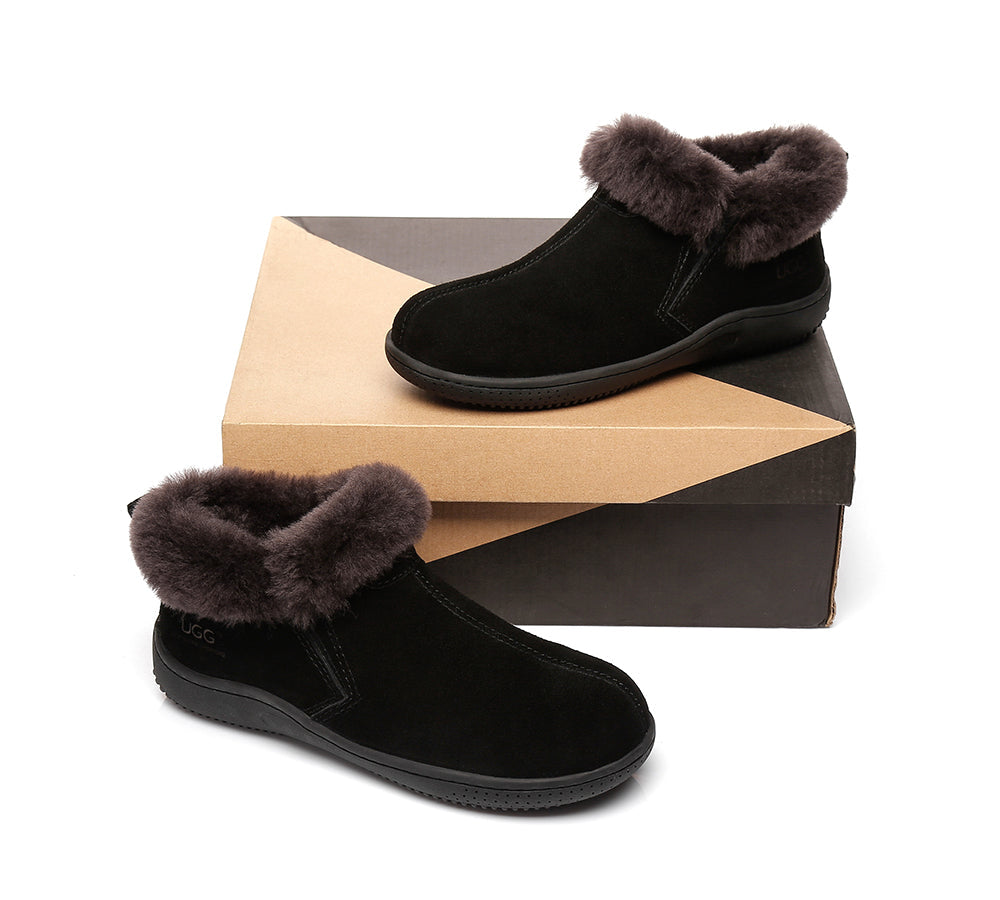 UGG Australian Shepherd® Sheepskin Unisex Slipper Daley - Boots - Black - AU Ladies 10 / AU Men 8 / EU 41 - Uggoutlet