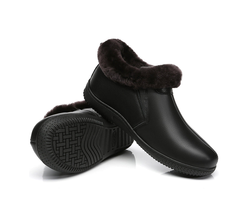 UGG Australian Shepherd® Sheepskin Unisex Slipper Daley - Boots - Nappa Black - AU Ladies 10 / AU Men 8 / EU 41 - Uggoutlet