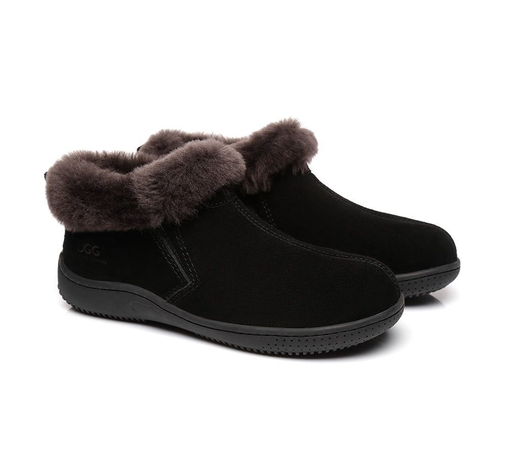 UGG Australian Shepherd® Sheepskin Unisex Slipper Daley - Boots - Black - AU Ladies 10 / AU Men 8 / EU 41 - Uggoutlet