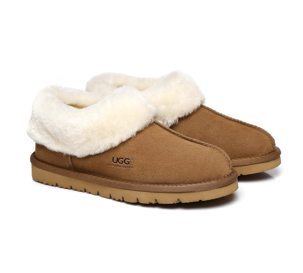 UGG Australian Shepherd® Homey Unisex Merino Sheepskin Lining Slippers - UGG Slippers - Chestnut - AU Ladies 10 / AU Men 8 / EU 41 - Uggoutlet