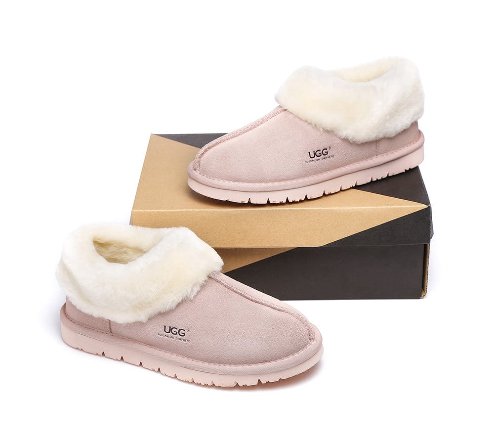 UGG Australian Shepherd® Homey Unisex Merino Sheepskin Lining Slippers - UGG Slippers - Pink - AU Ladies 10 / AU Men 8 / EU 41 - Uggoutlet