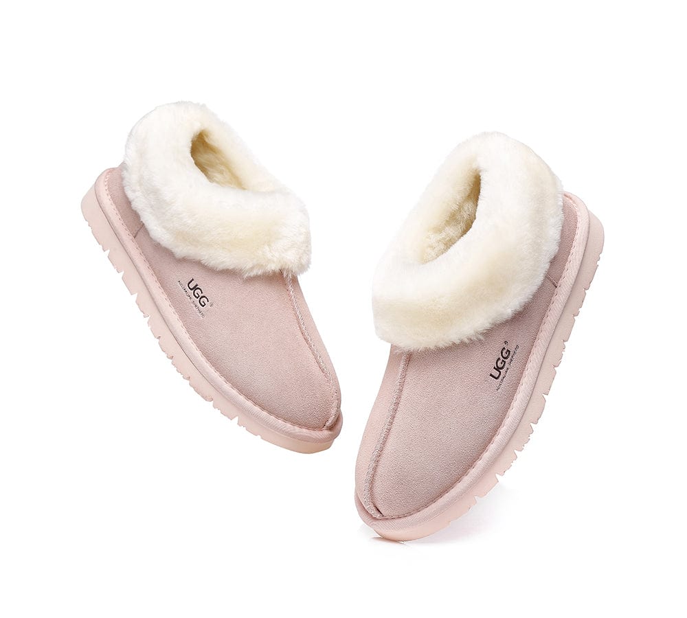 UGG Australian Shepherd® Homey Unisex Merino Sheepskin Lining Slippers - UGG Slippers - Pink - AU Ladies 10 / AU Men 8 / EU 41 - Uggoutlet