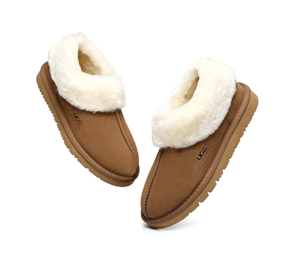 UGG Australian Shepherd® Homey Unisex Merino Sheepskin Lining Slippers - UGG Slippers - Chestnut - AU Ladies 10 / AU Men 8 / EU 41 - Uggoutlet