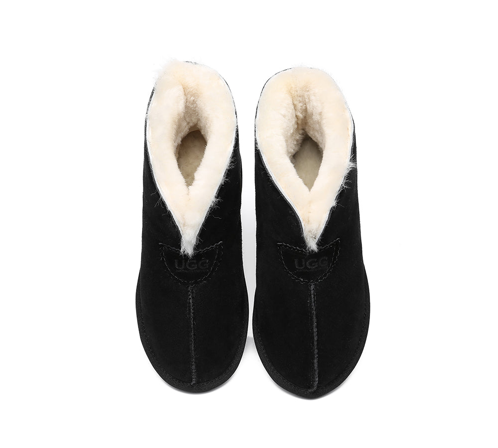 UGG Slippers - AS UGG Unisex Ankle Slipper Parker Double-face Sheepskin